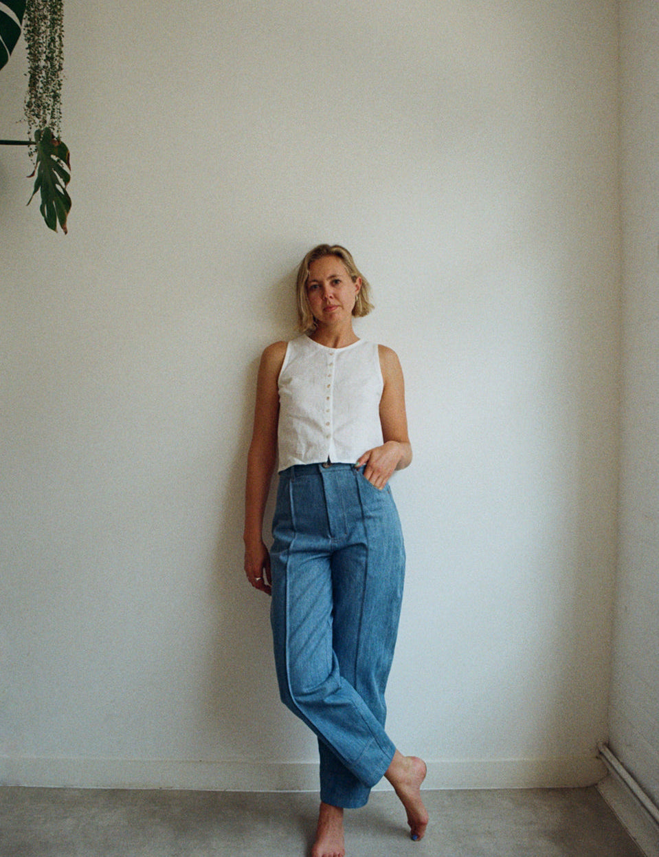 Pin Tuck Worker Trouser Hack