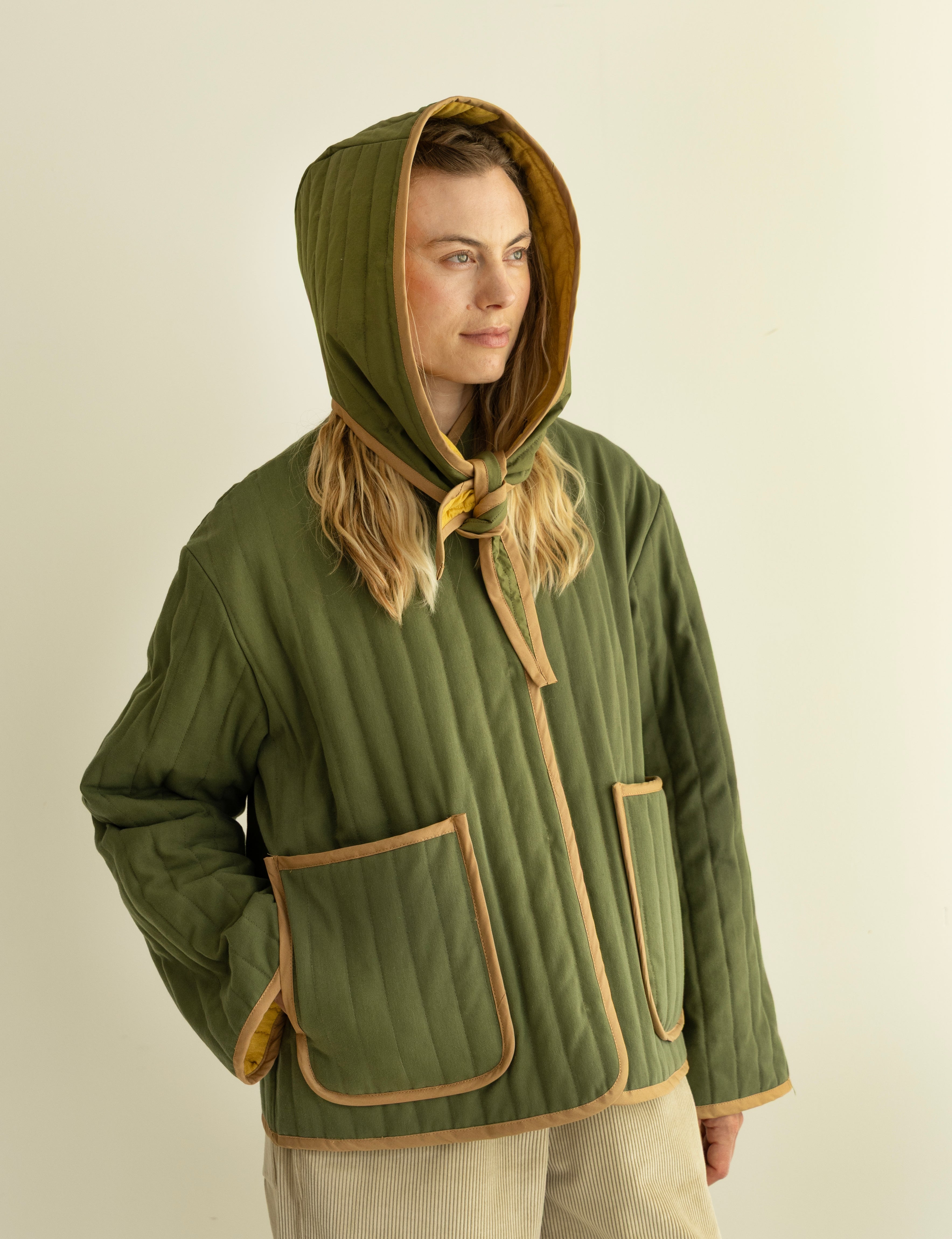 The Reversible Quilt Jacket and Hooded Scarf
