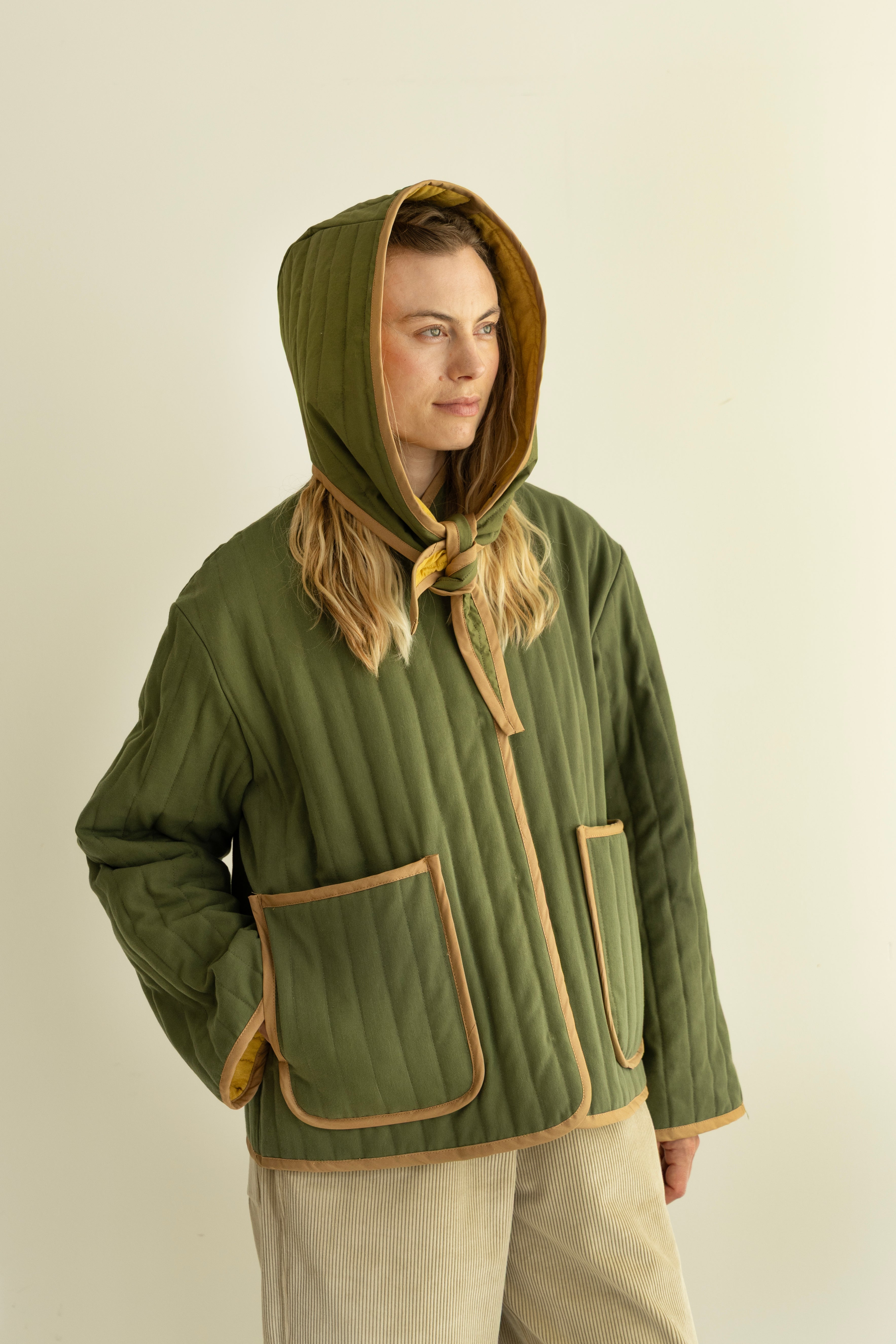 The Reversible Quilt Jacket and Hooded Scarf