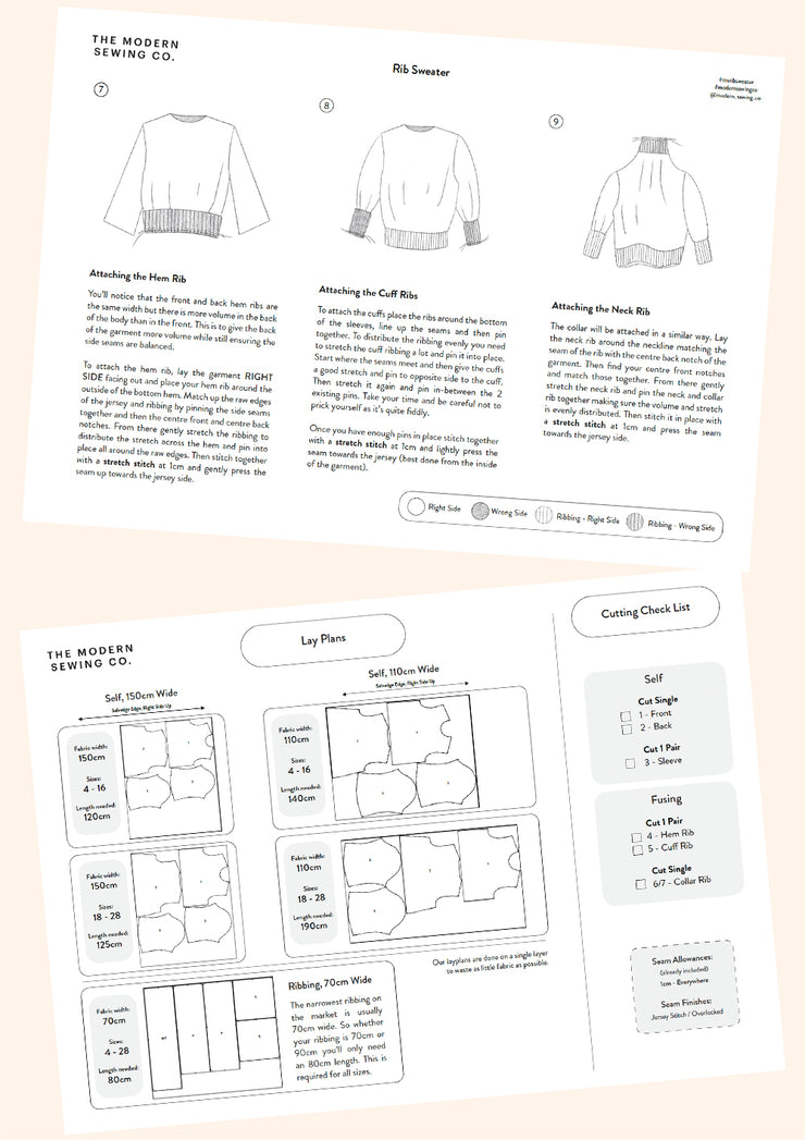 Rib Sweater PDF Pattern