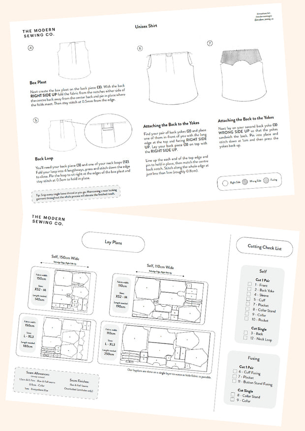 Unisex Shirt PDF Pattern