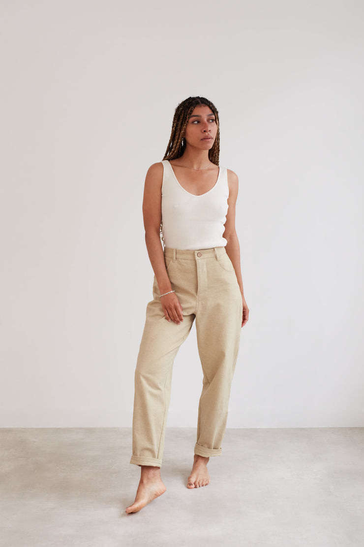 Basic High Waist Trouser Block with pockets  Relaxed Fit  Sizes UK4  24